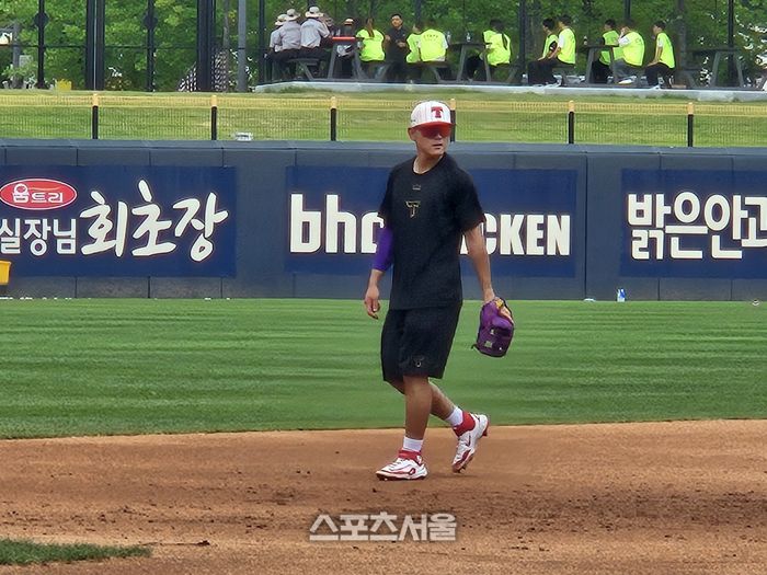 KIA 김도영이 2일 광주-기아 챔피언스 필드에서 열린 2025 KBO리그 한화전에 앞서 수비 훈련을 소화하고 있다. 광주 | 김동영 기자 raining99@sportsseoul.com