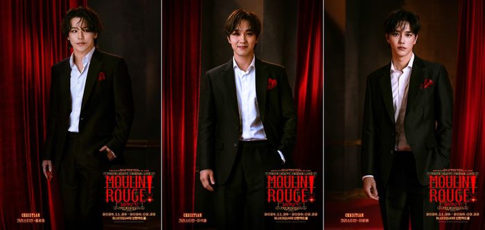 2025-26 뮤지컬 ‘물랑루즈!’의 ‘크리스티안’ 역 (왼쪽부터)홍광호, 이석훈, 차윤해. 사진 | CJ ENM