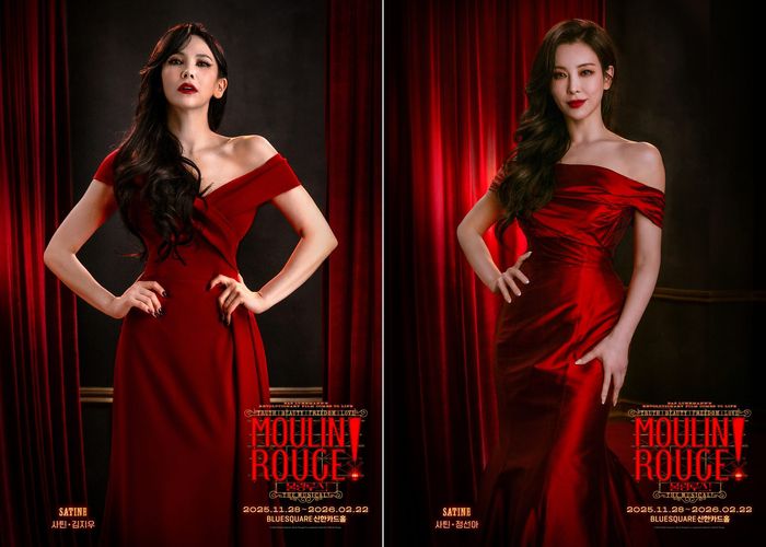 2025-26 뮤지컬 ‘물랑루즈!’의 ‘사틴’ 역 (왼쪽부터)김지우, 정선아. 사진 | CJ ENM