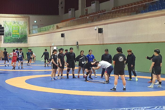 2023년 레슬링 청소년 국가대표팀 합숙훈련 모습. 기사 내용과 무관한 사진. 사진|인제군청