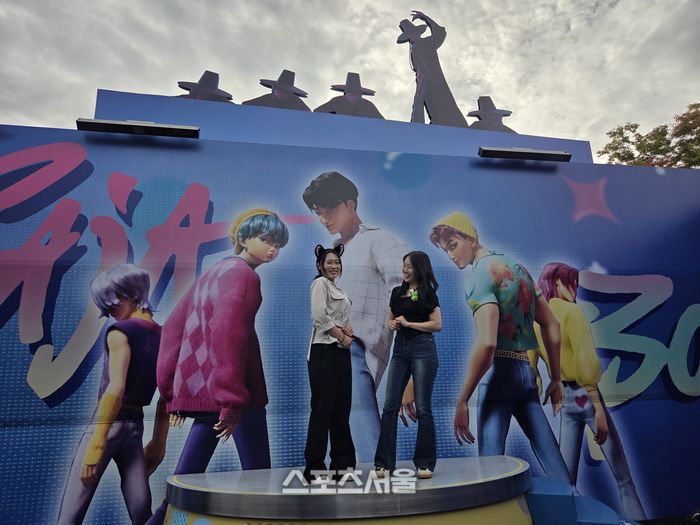 ‘사자 보이즈’  포토존. 용인 | 원성윤 기자 socool@sportsseoul.com