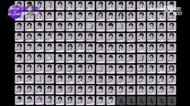 ‘보이즈 2 플래닛’ 160명 참가자. 사진 | Mnet  ‘보이즈 2 플래닛’
