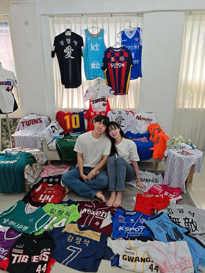 김정석(왼쪽), 김한나. 사진 | 김한나 SNS