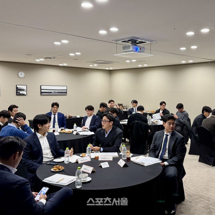 선수협이 10일 힐튼 가든 호텔에서 정기 이사회를 진행하는 모습. 서초동 | 박연준 기자 duswns0628@sportsseoul.com