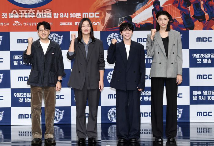 왼쪽부터 권락희 PD, 표승주, 승관, 김연경.  2025. 9. 24. 박진업 기자 upandup@sporttsseoul.com