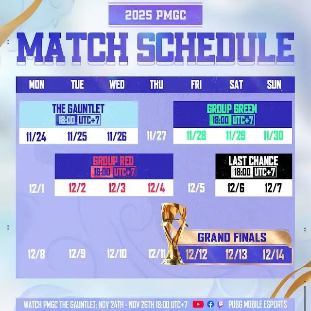 PMGC 2025 경기 일정. 사진 | 크래프톤