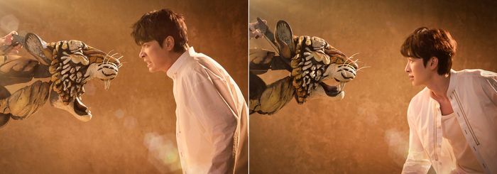 한국 초연 ‘라이브 오브 파이’은 (왼쪽부터) 박정민과 박강현을 중심으로 27명의 배우가 출연한다. 사진 | 에스앤코