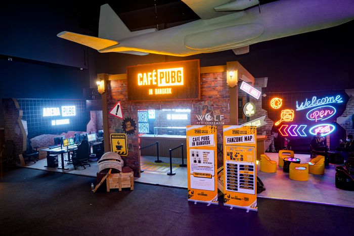 펍지 유나이티드를 기념해 태국 방콕에 마련된 배틀그라운드 팬존. 사진 | 크래프톤