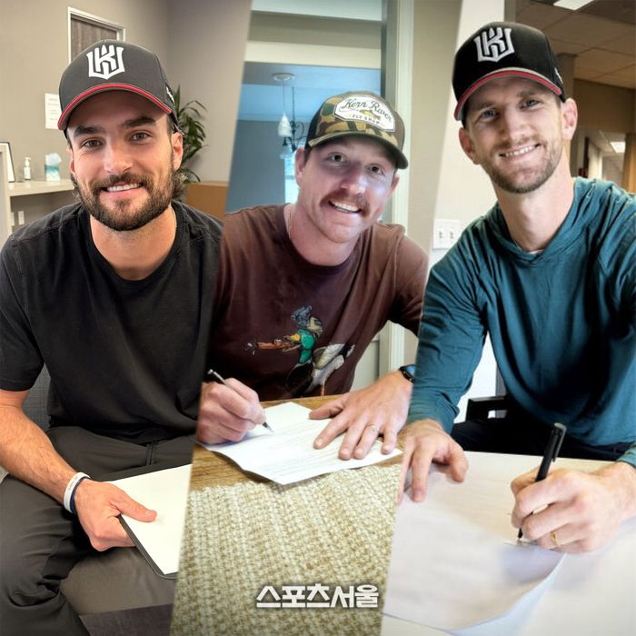 KT 새 외인 선수들. 왼쪽부터 힐러어드, 사우어, 보쉴리. 사진 | KT 위즈