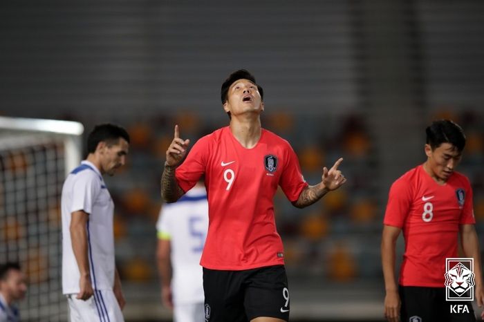 축구대표팀 시절 석현준. 사진 | 대한축구협회