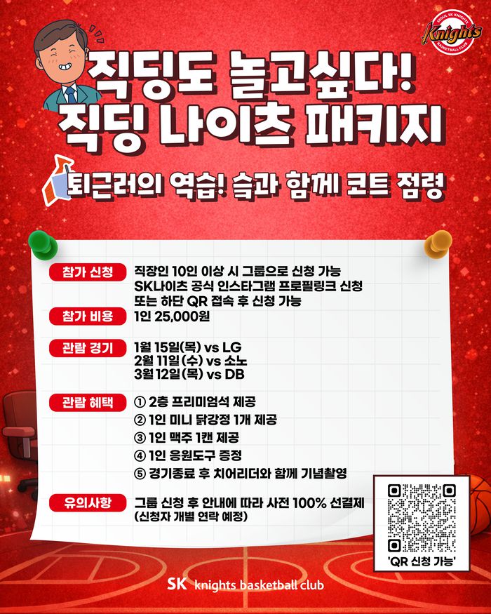 서울 SK가 2026년 새해를 맞아 다양한 현장 이벤트를 준비했다. 사진 | 서울 SK 나이츠