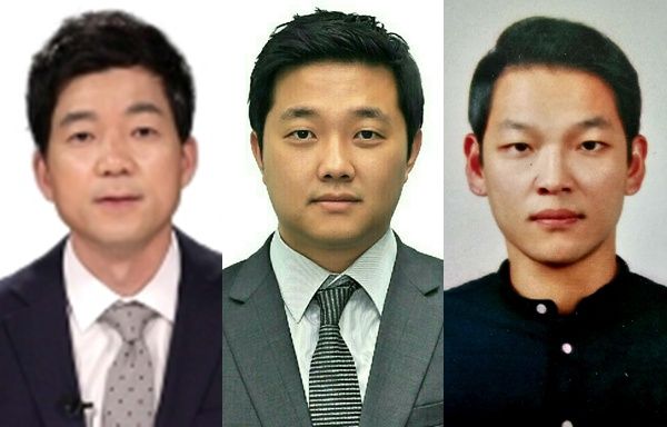 YTN 이경재 기자, 양시창 기자, 스포츠조선 김용 기자(왼쪽부터).