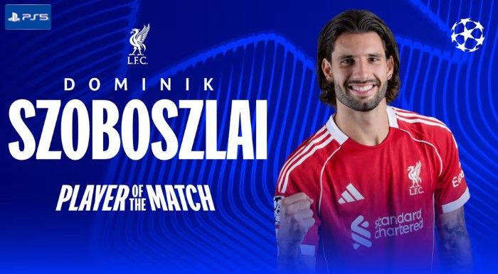 플레이어 오브 더 매치에 선정된 소보슬라이. 사진 | UEFA