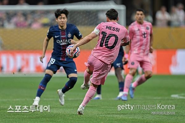 이강인과 메시 / 사진=Gettyimages 제공